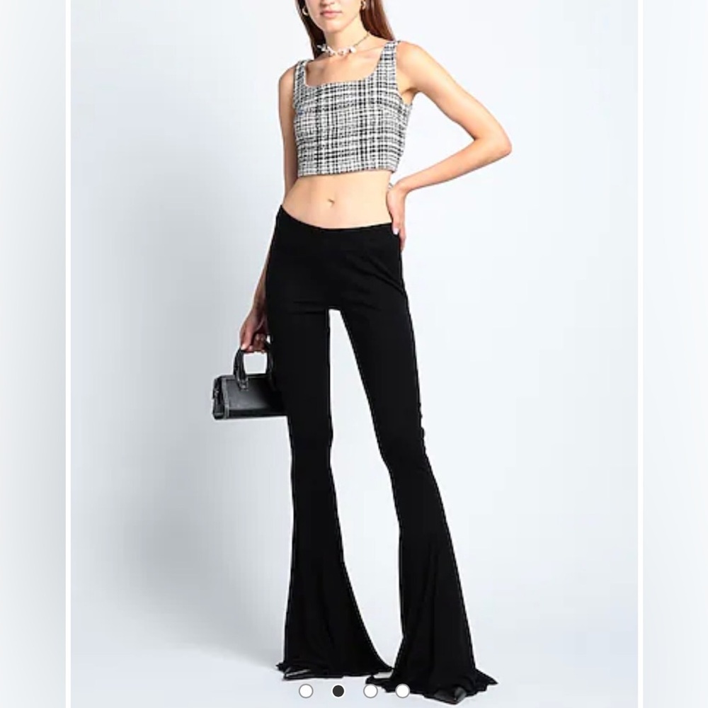 Blumarine Black Long Length Mid RiseFlare Trousers